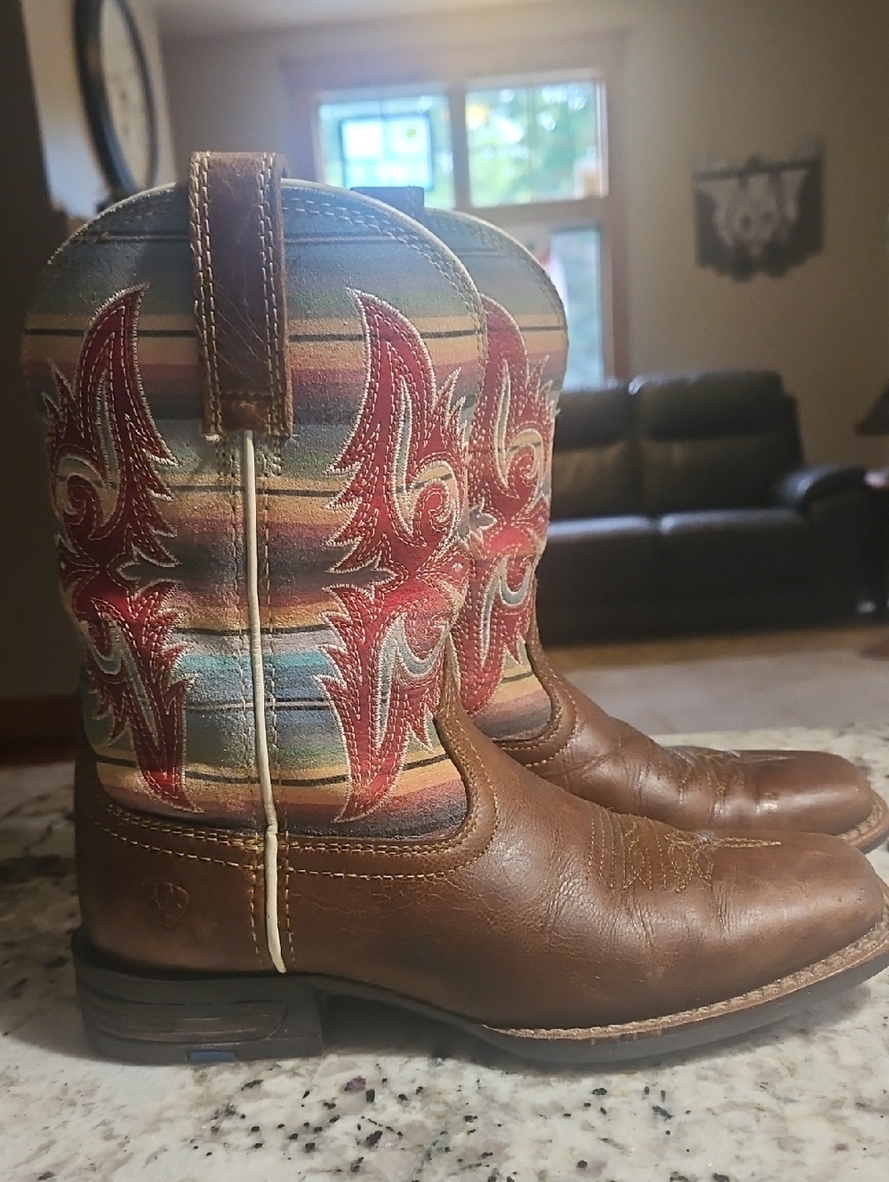 Ariat Lonestar Multi-colored Real Leather Western Kid's 🤠Boots, Sz 2